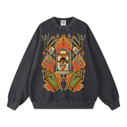 Snow Washed Oversized 100% Cotton Sweatshirt