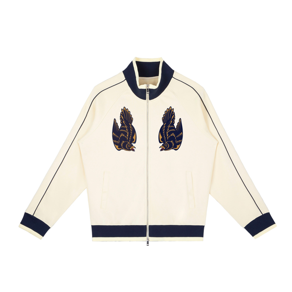 Color Block Raglan Sleeve Zip Track Jacket