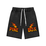 Unisex Mineral Wash Raw Edge Shorts
