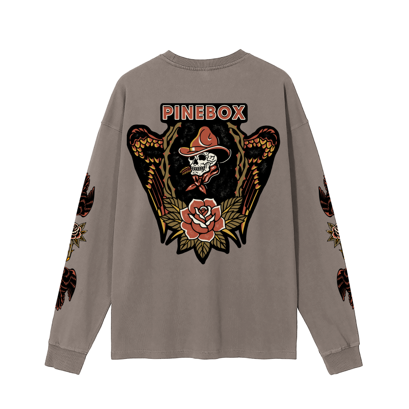 Vintage Washed 100% Cotton Long Sleeve T-Shirt