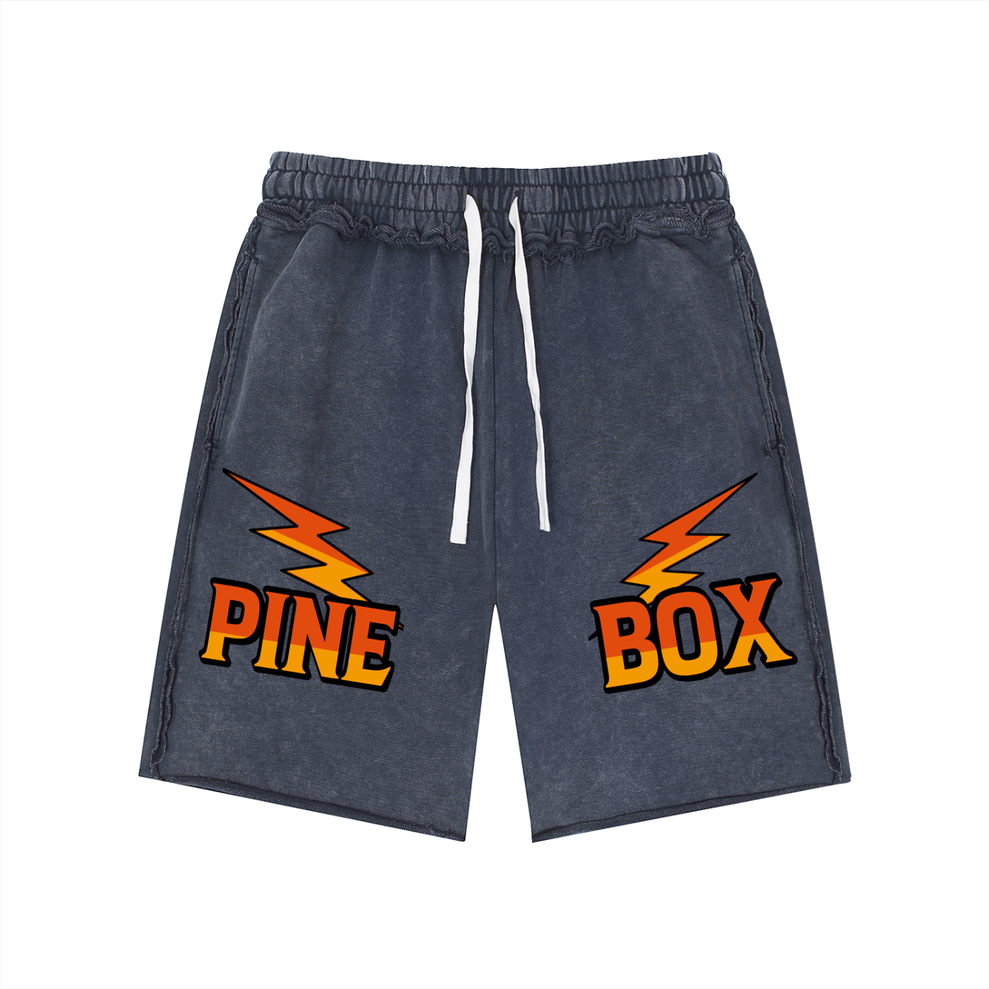 Unisex Mineral Wash Raw Edge Shorts