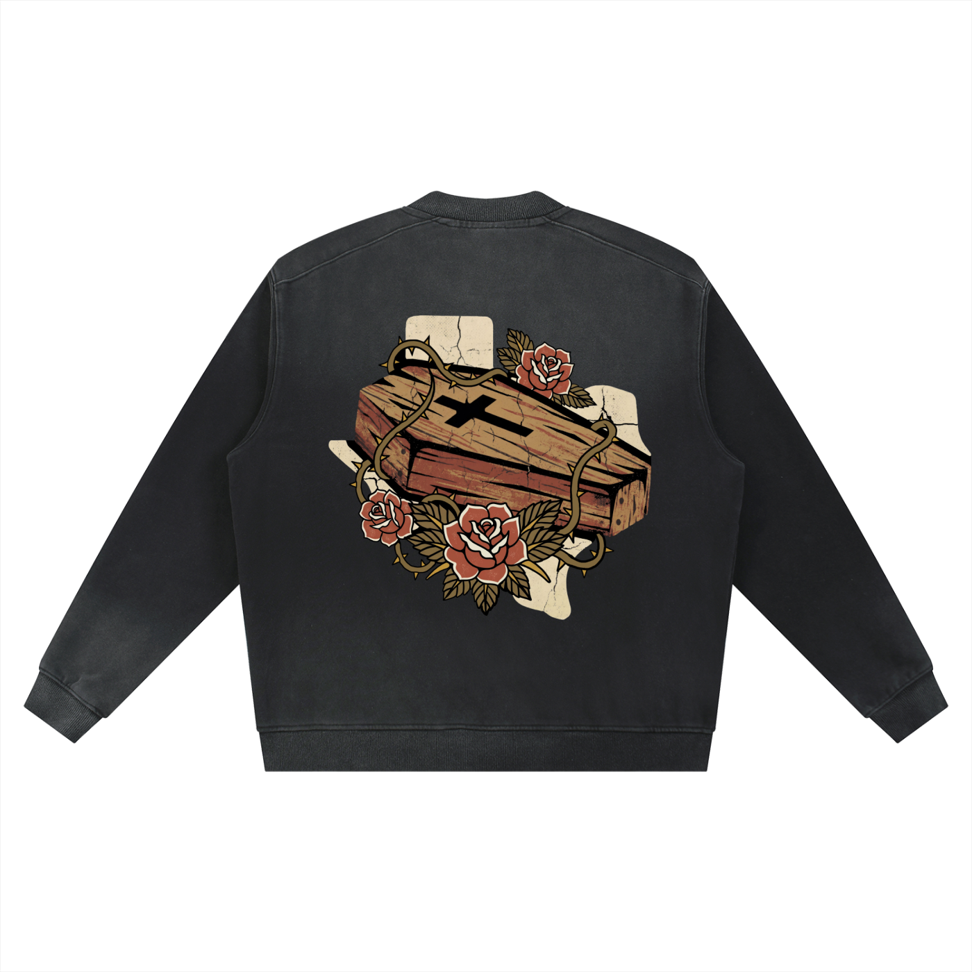 Sun Fade Heavyweight Baseball Jacket