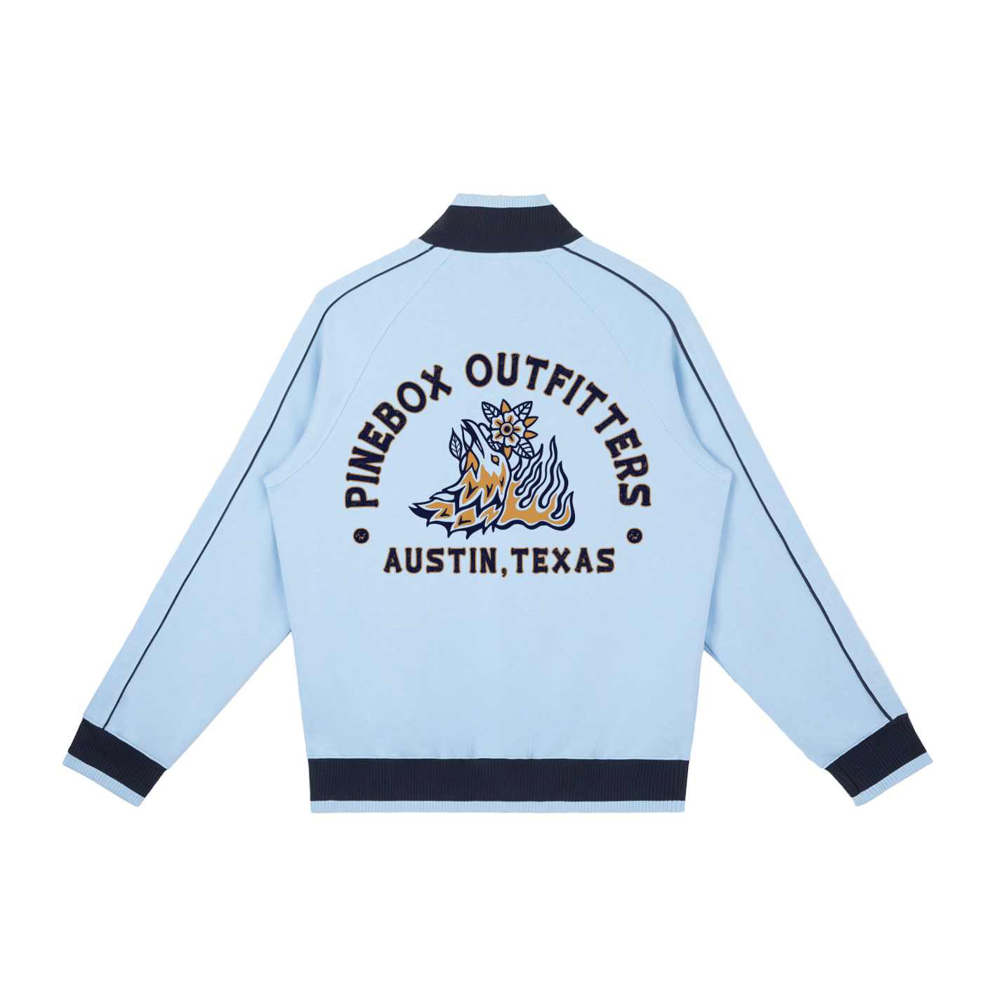 Color Block Raglan Sleeve Zip Track Jacket