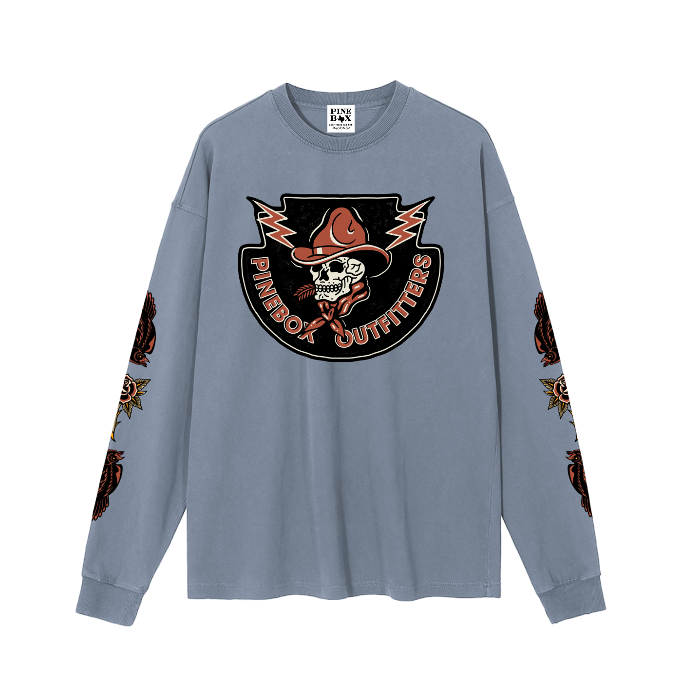 Vintage Washed 100% Cotton Long Sleeve T-Shirt