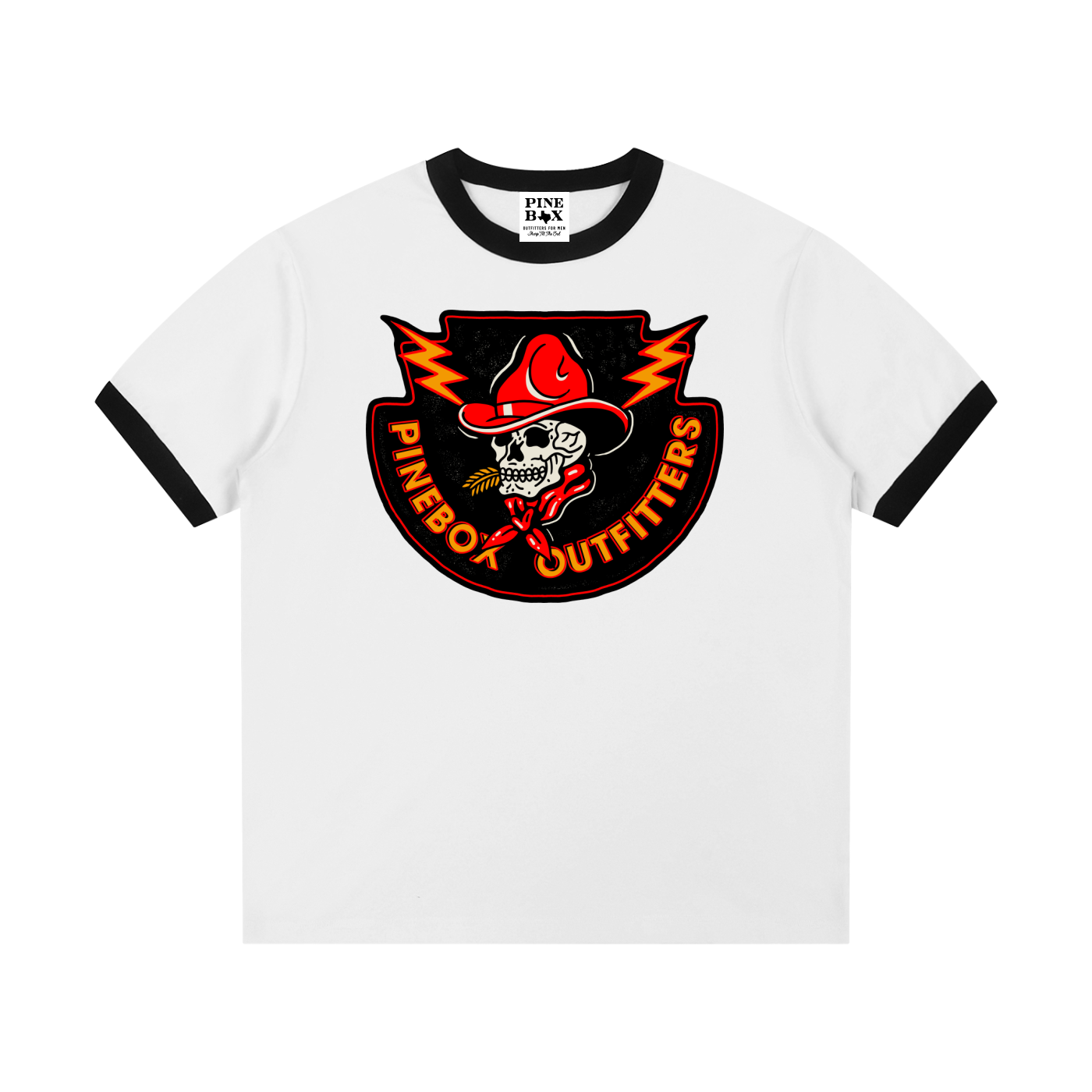 Contrast Edge Ribbed Crewneck T-Shirt