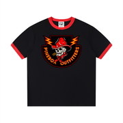 Contrast Edge Ribbed Crewneck T-Shirt