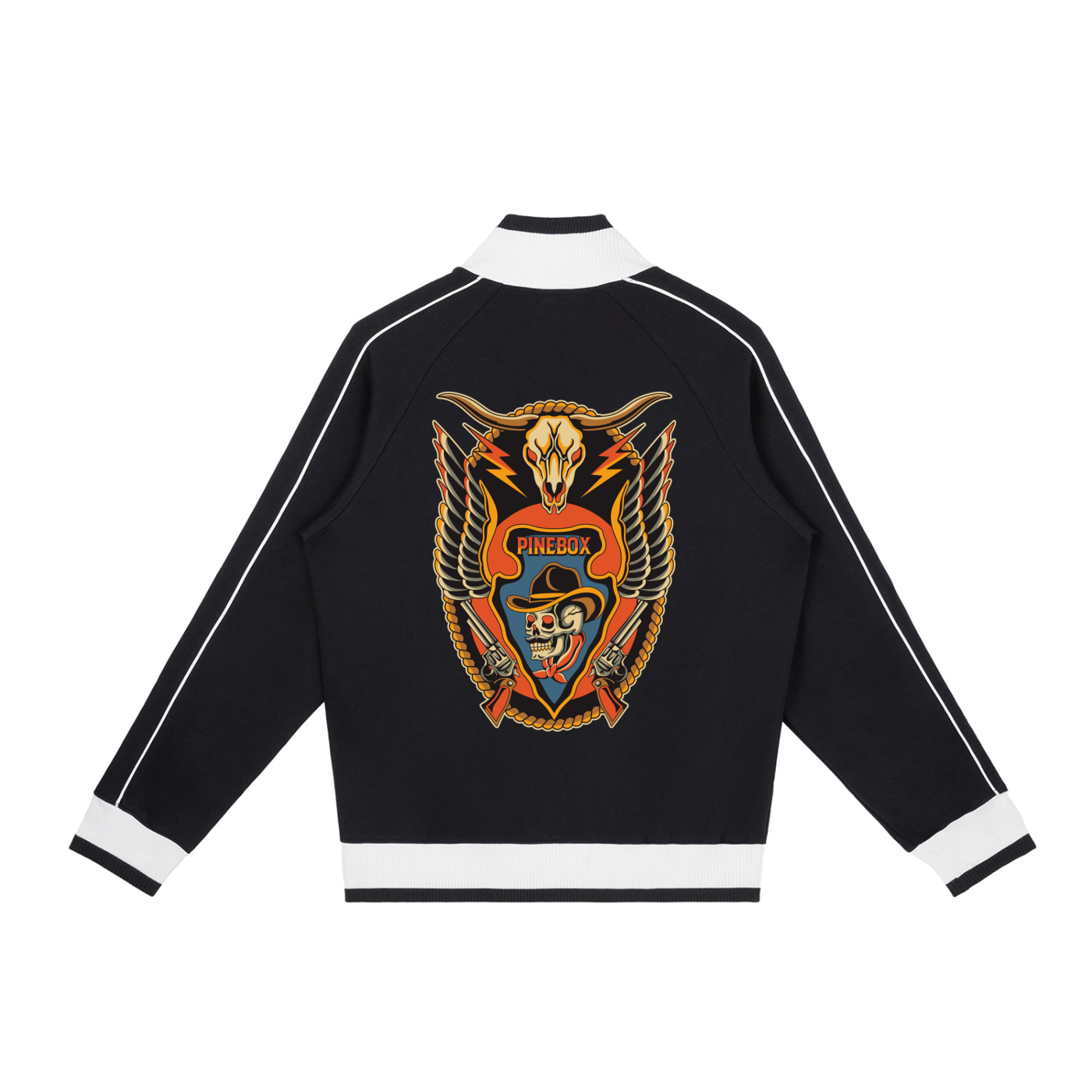 Color Block Raglan Sleeve Zip Track Jacket