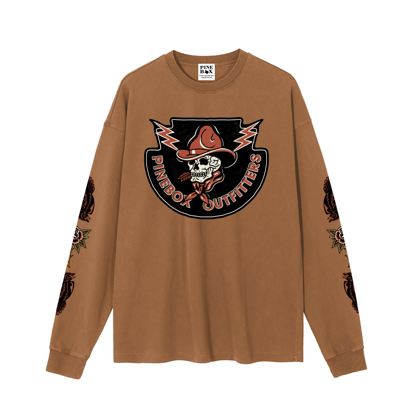 Vintage Washed 100% Cotton Long Sleeve T-Shirt