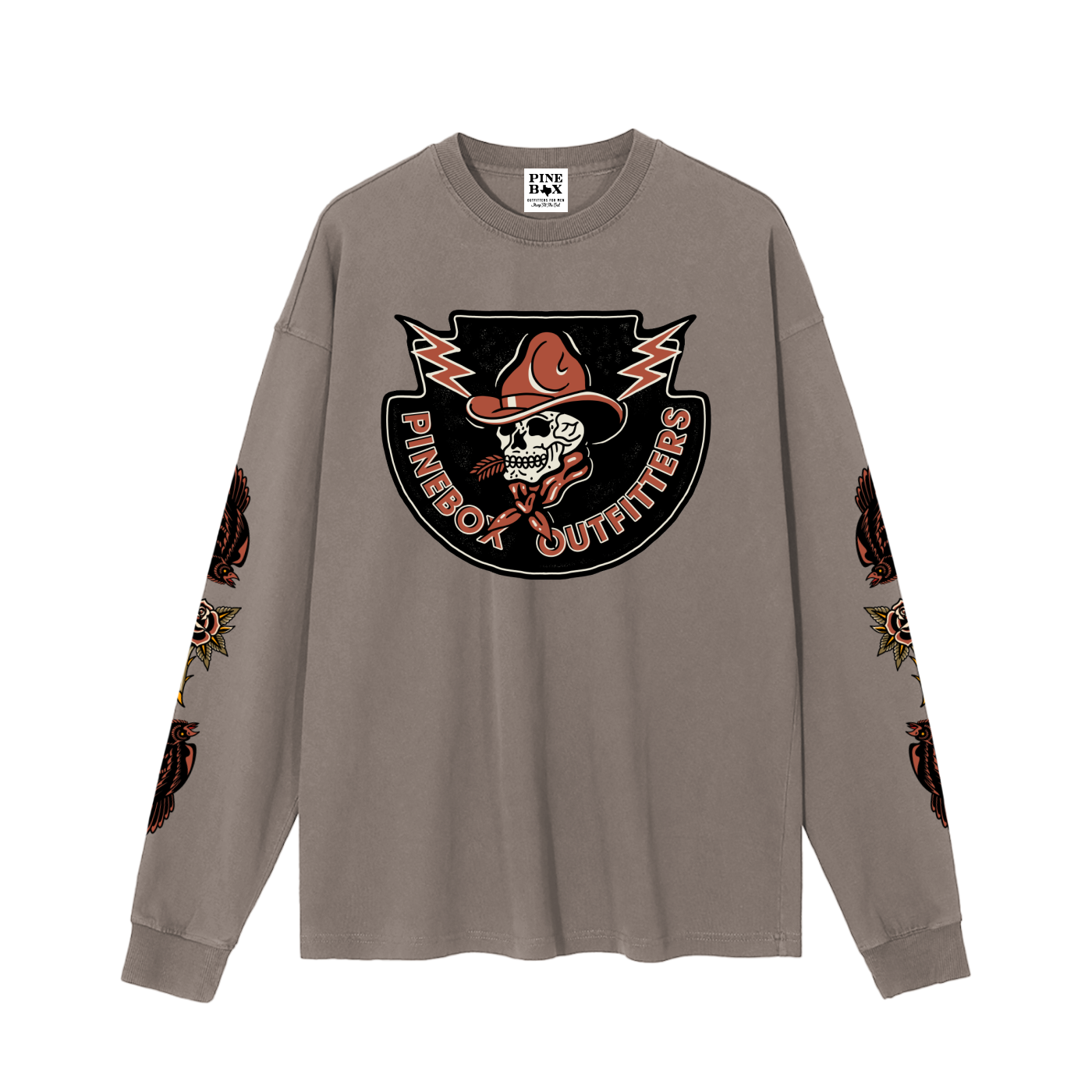 Vintage Washed 100% Cotton Long Sleeve T-Shirt