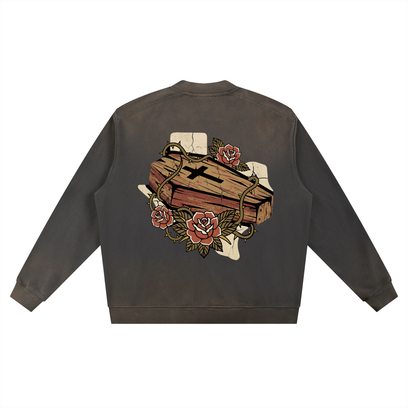 Sun Fade Heavyweight Baseball Jacket