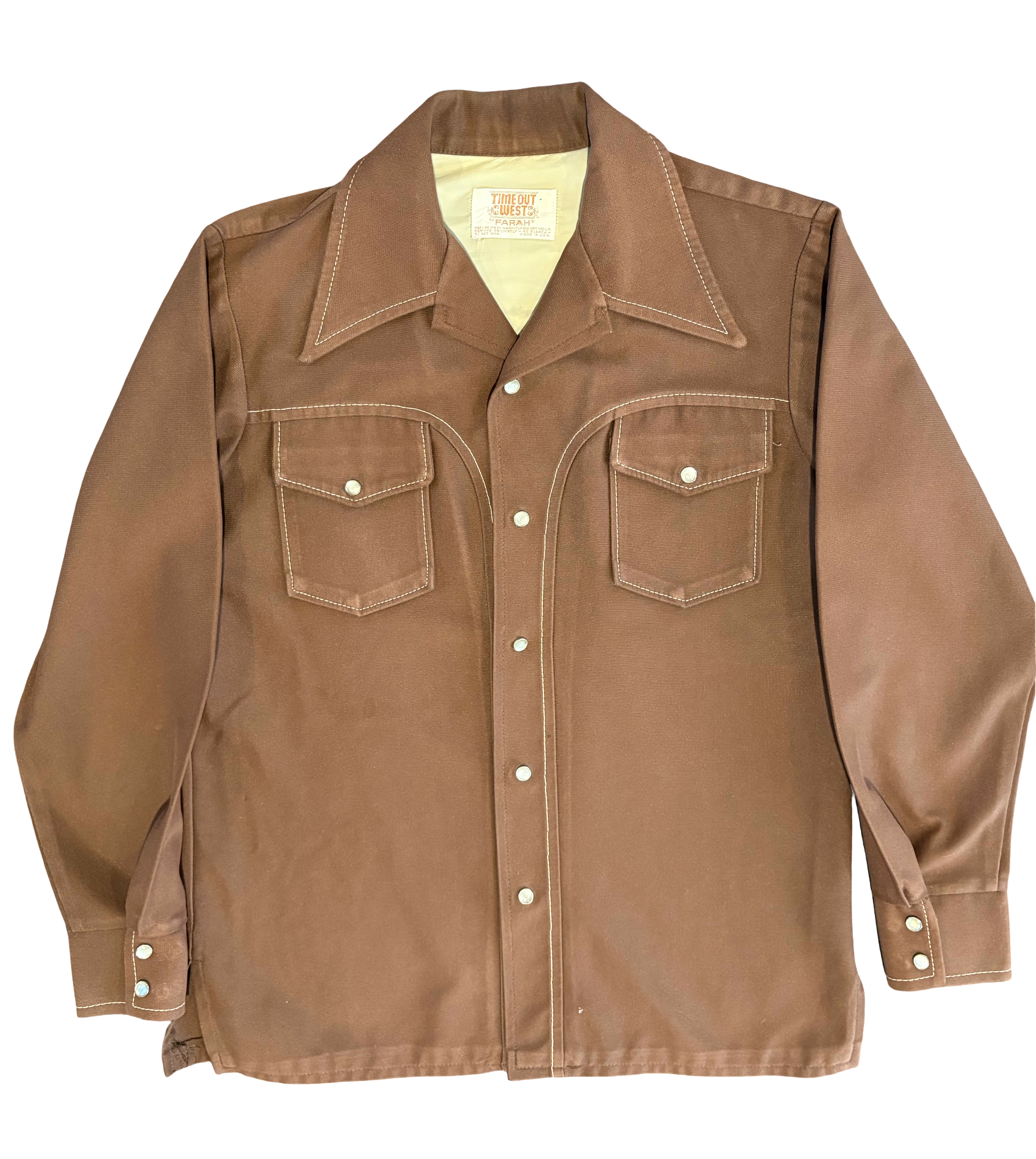 1970's Vintage Farah Western Pearl Snap Shirt