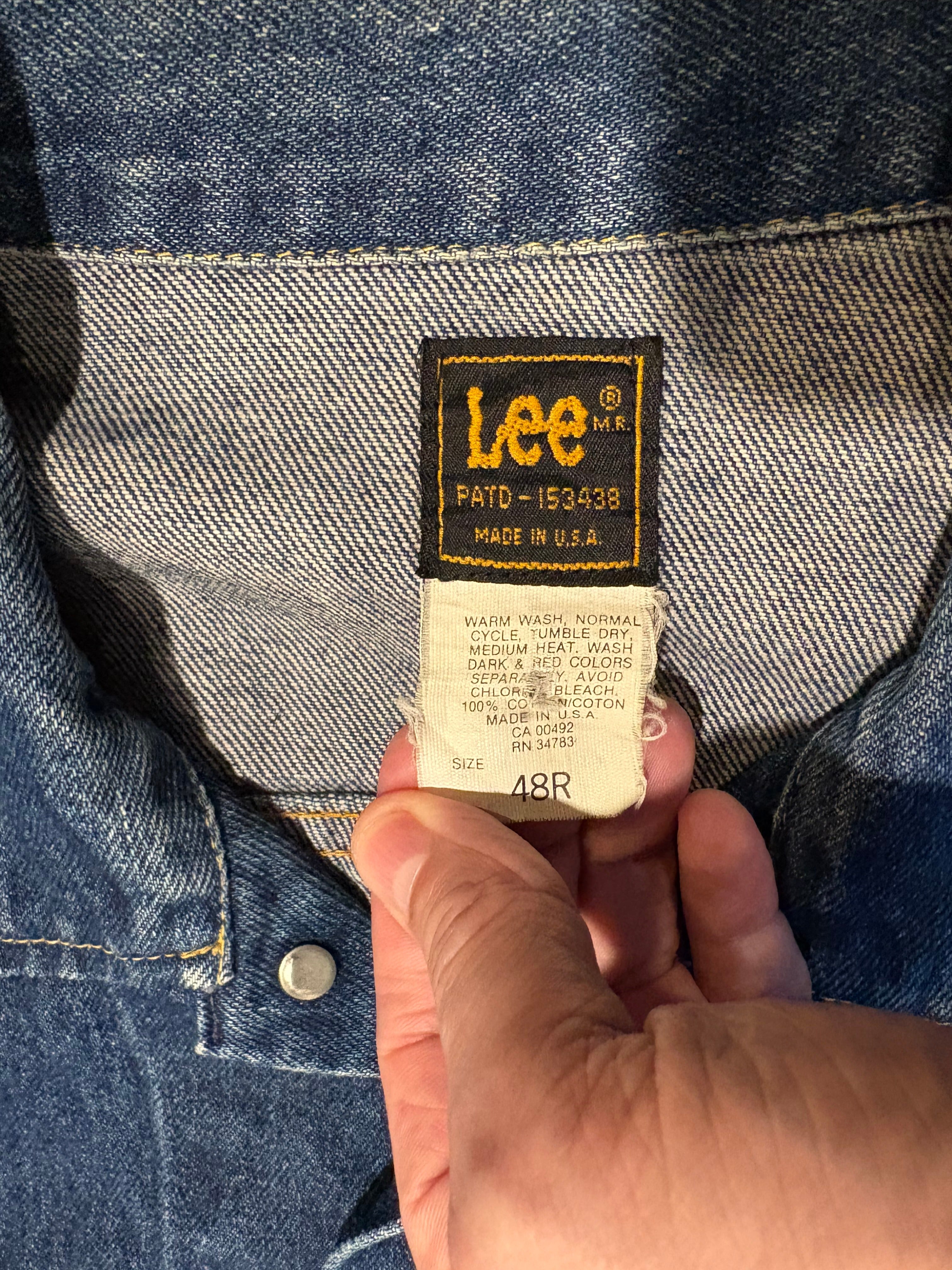 1980's Vintage Western Lee Riders Denim Trucker Jacket