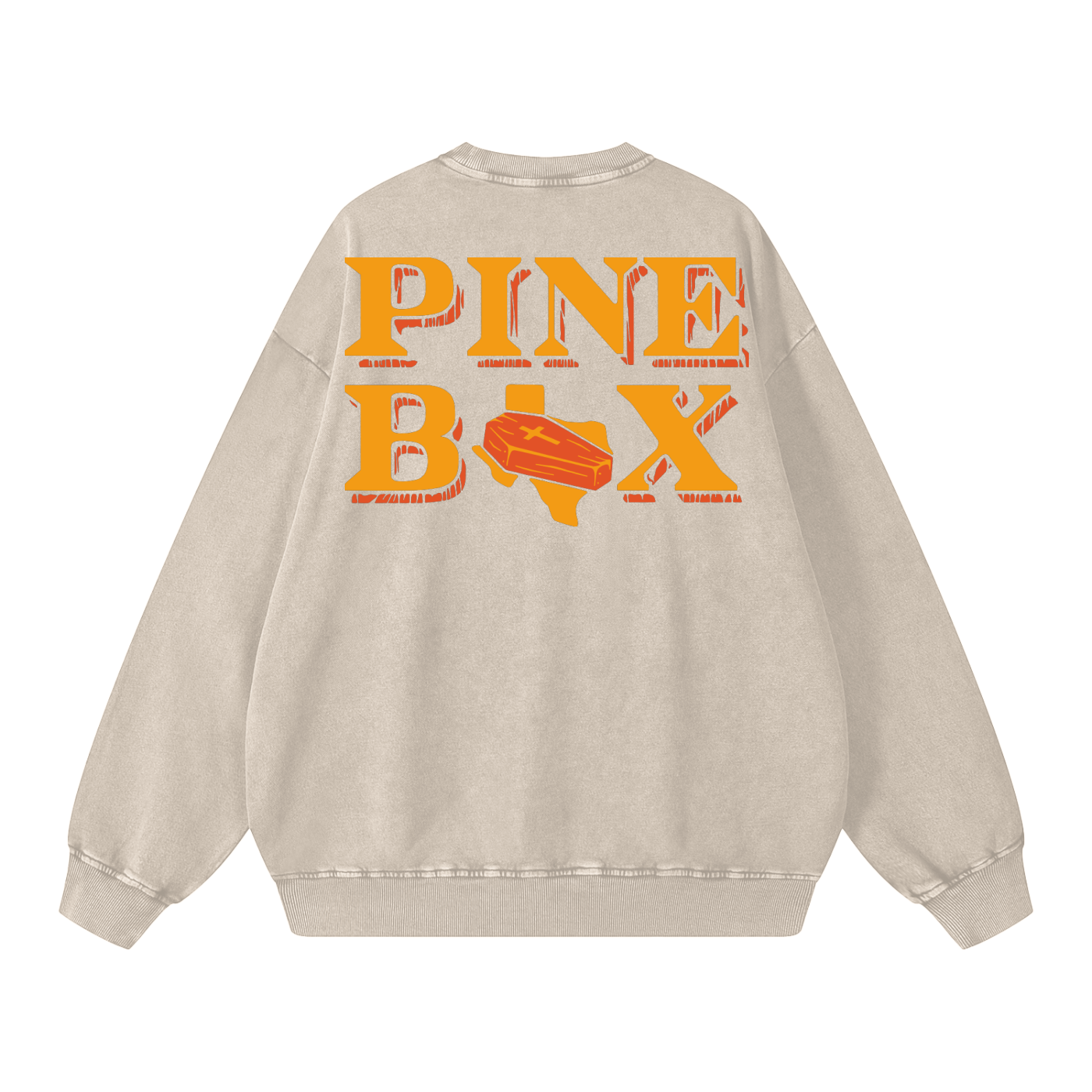 Snow Washed Oversized 100% Cotton Sweatshirt