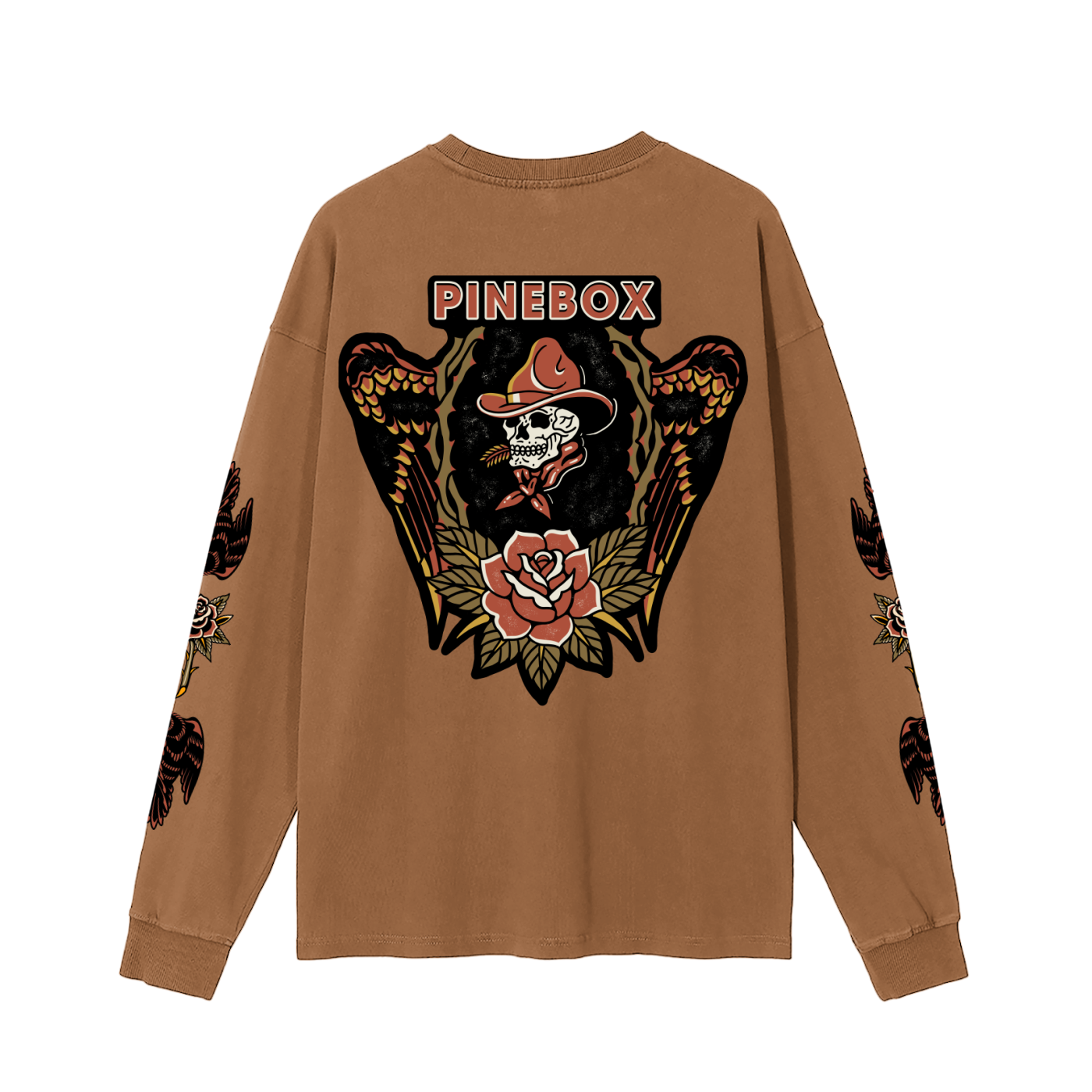 Vintage Washed 100% Cotton Long Sleeve T-Shirt