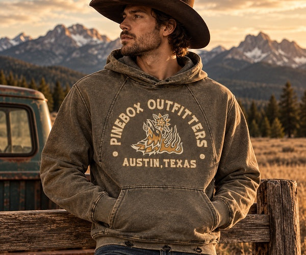 Vintage Washed Frayed-Hem Hoodie