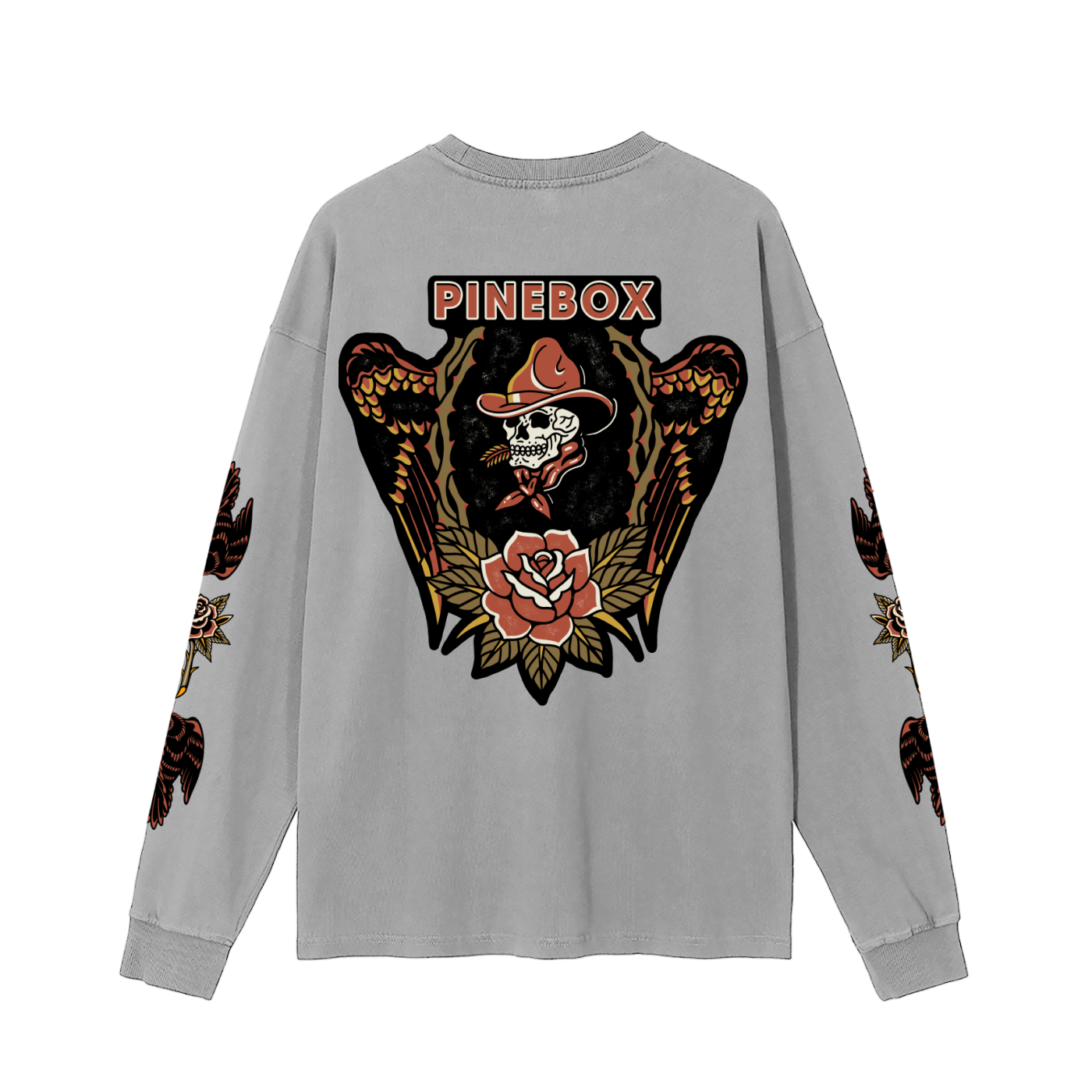 Vintage Washed 100% Cotton Long Sleeve T-Shirt