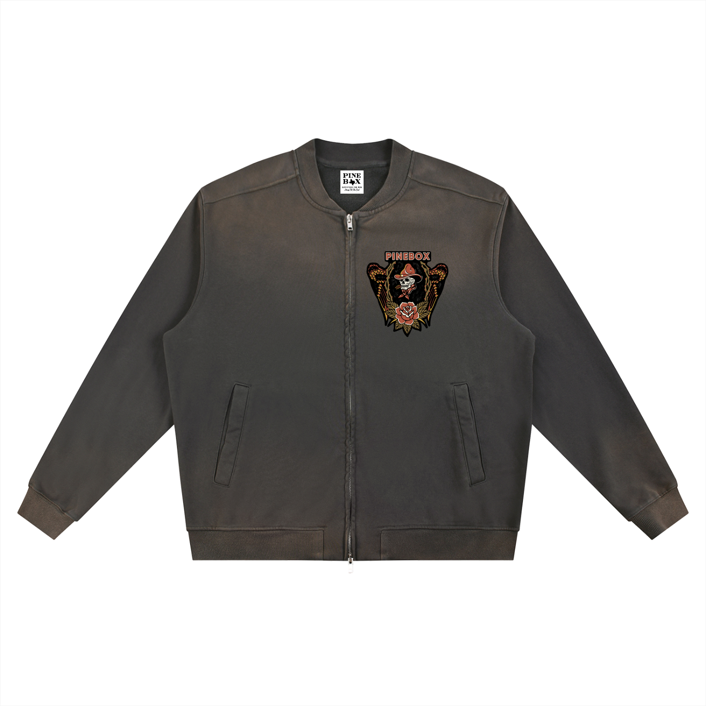 Sun Fade Heavyweight Baseball Jacket