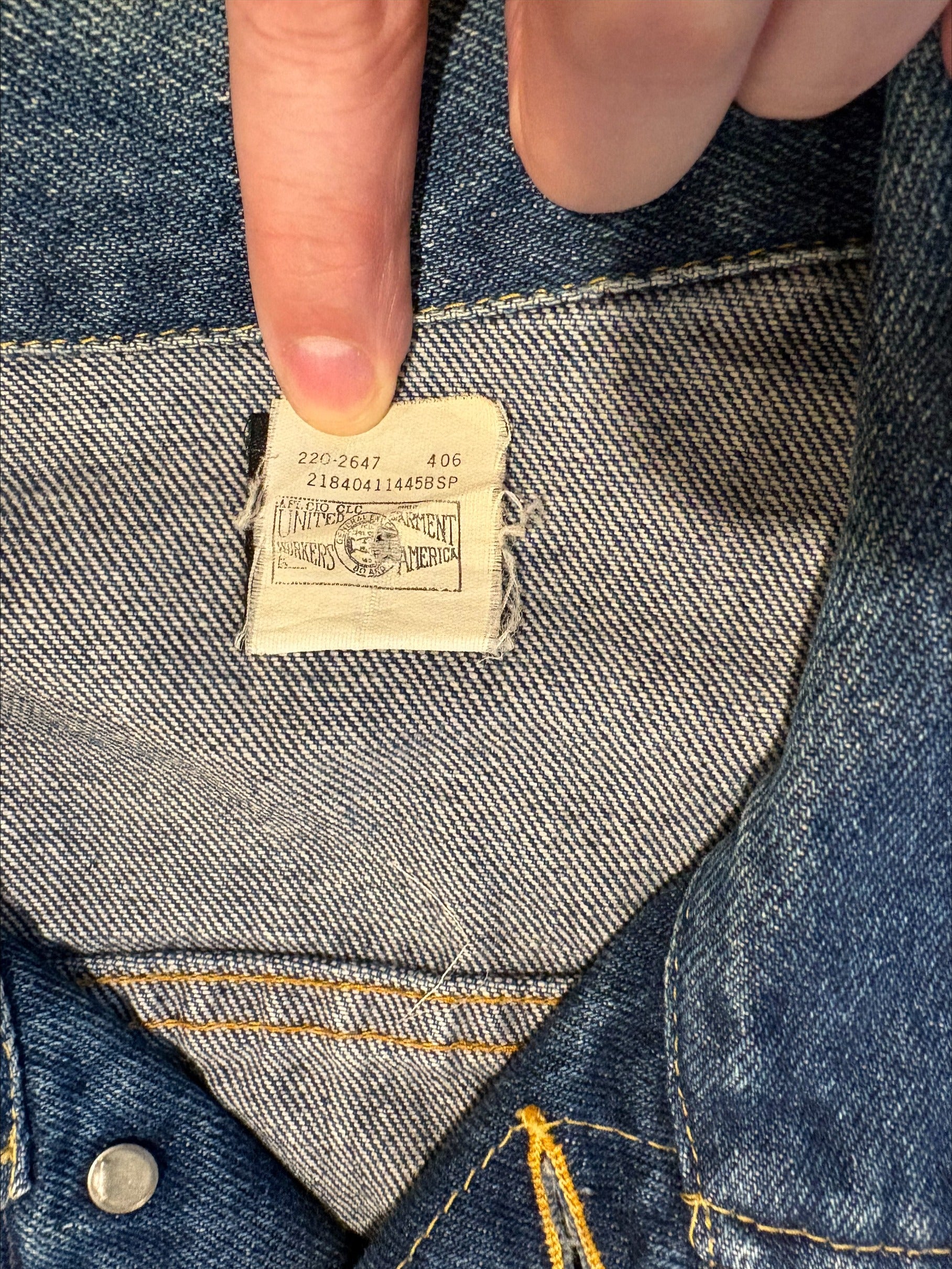 1980's Vintage Western Lee Riders Denim Trucker Jacket