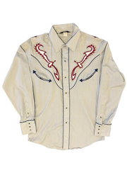 1980's Vintage Western Levi's Pearl Snap Embroidered Shirt