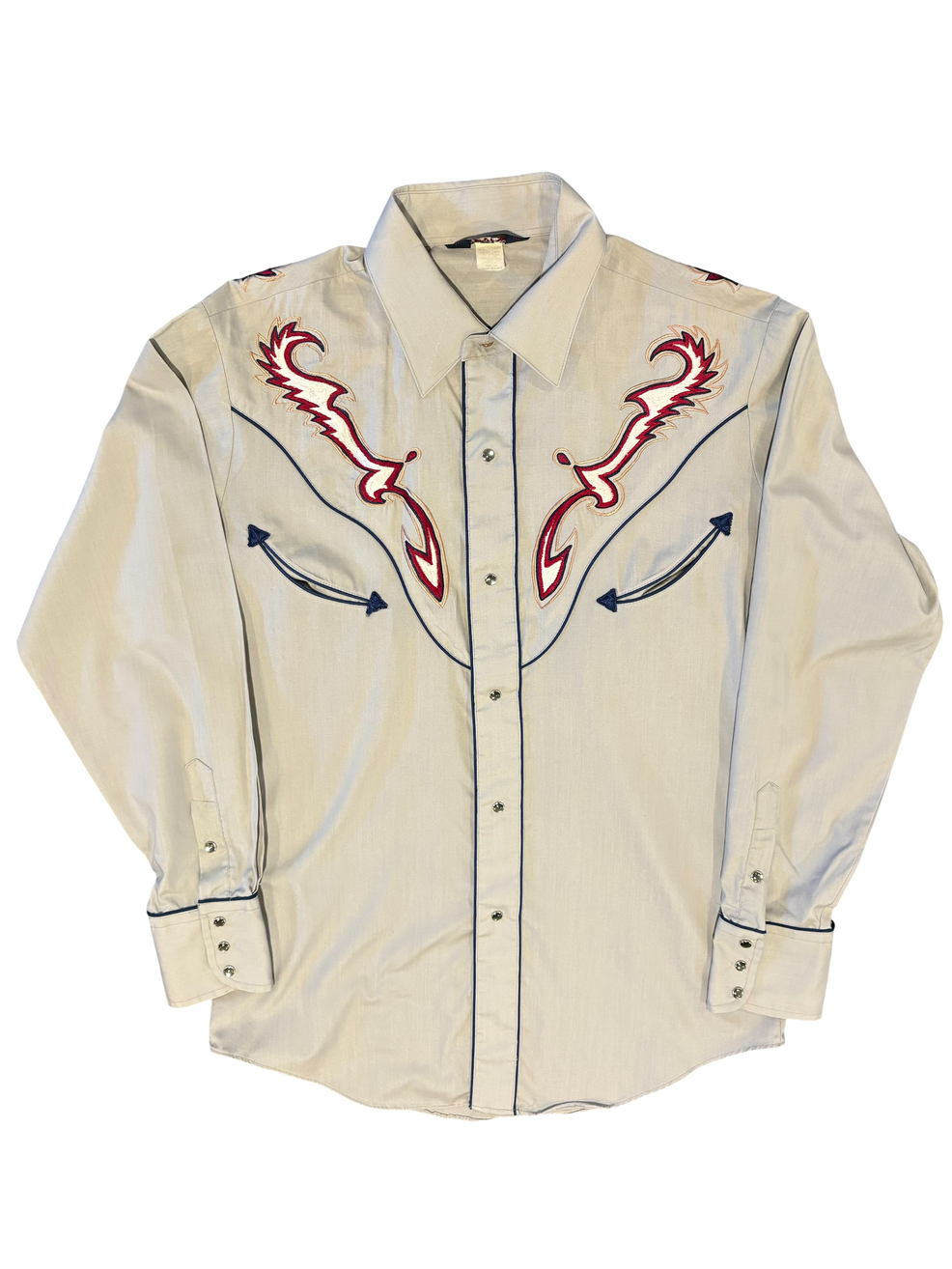 1980's Vintage Western Levi's Pearl Snap Embroidered Shirt